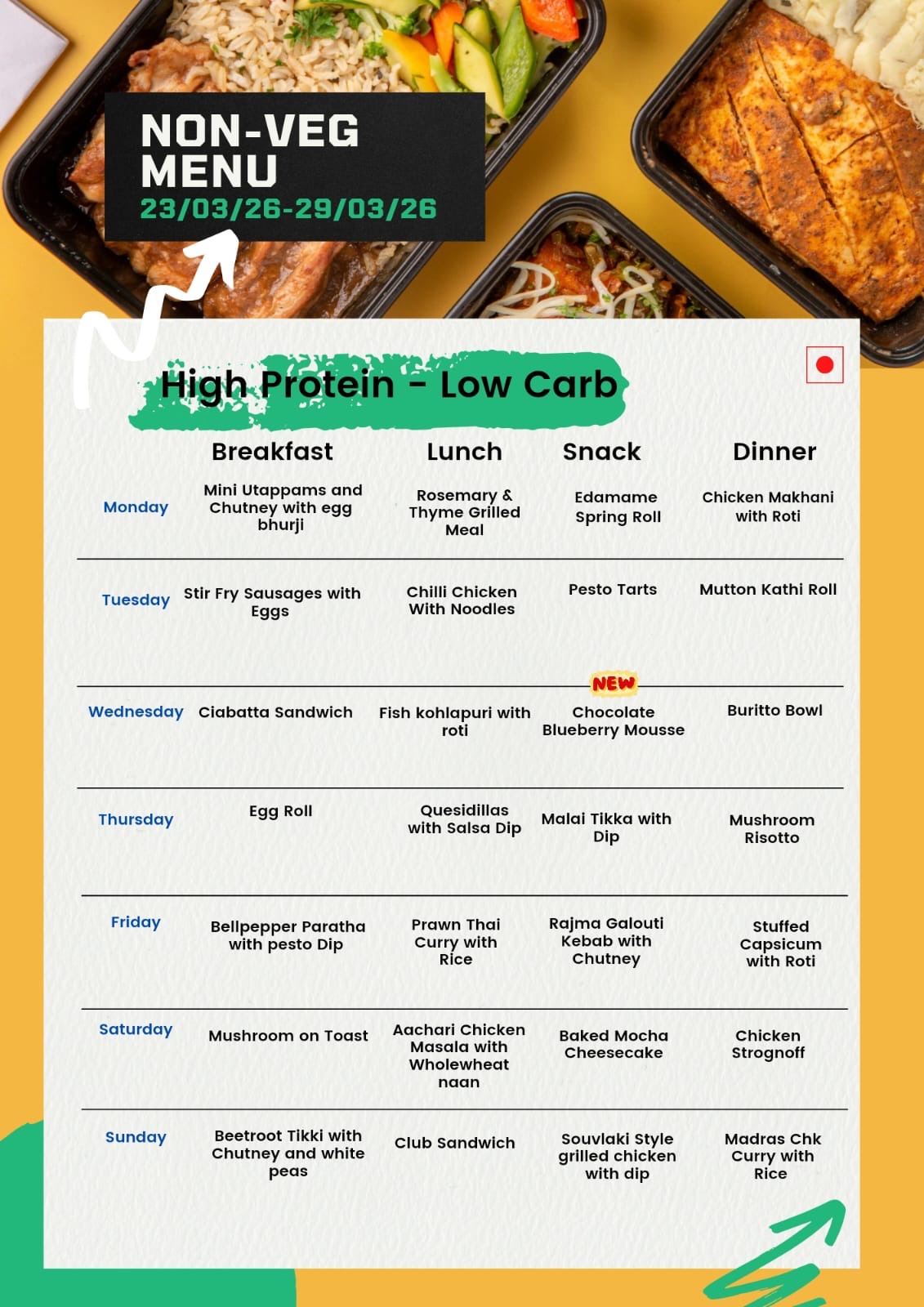 Non-Veg - Weekly Menu